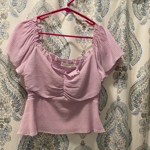 Astr the Collection Purple Crop Top